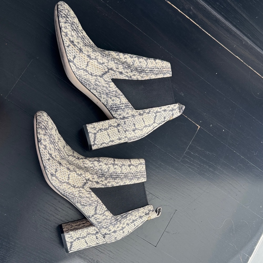 Cole Haan Snakeskin Pattern Ankle Boots